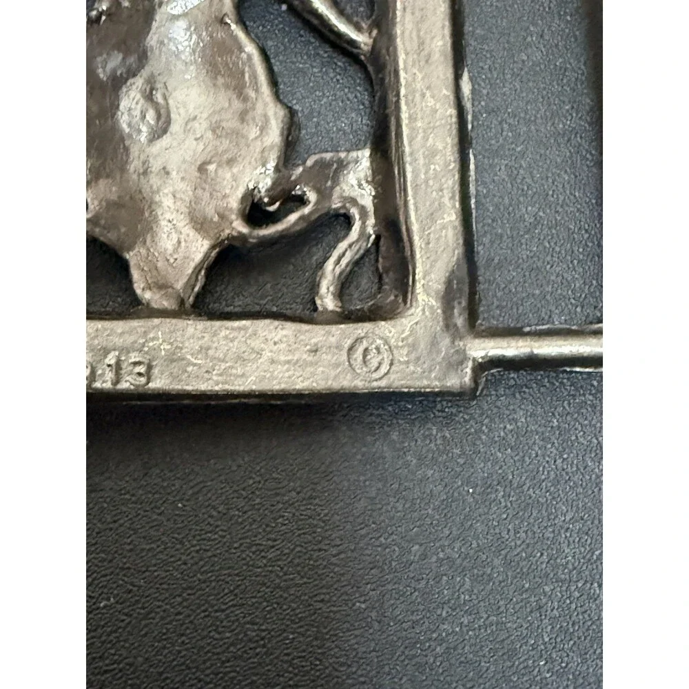 Vtg Accurate Casting Co. Inc. Foo Man Choo Confucius Belt Buckle Dragon Serpent